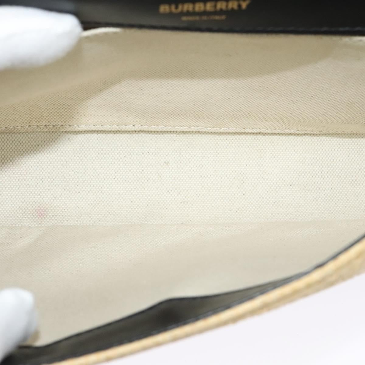 Burberry Lola Shoulder Bag Printed Raffia, BEIGE, WOOD, Shoulder bag