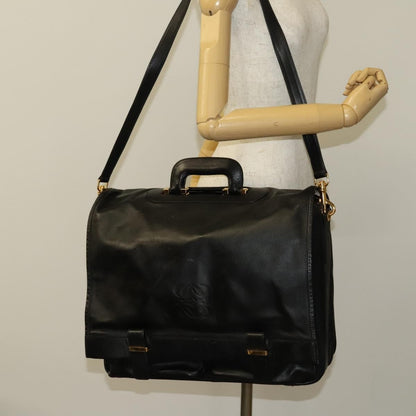 Loewe Anagram Business Leather, BLACK, LEATHER, Briefcase