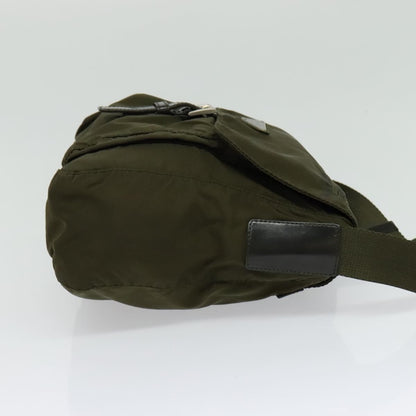 Prada Buckle Messenger Bag Tessuto, KHAKI, NYLON, Shoulder bag