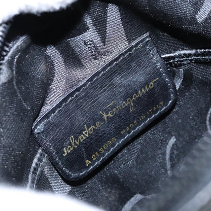 Salvatore Ferragamo Vala Shoulder Bag Leather, BLACK, LEATHER, Shoulder bag