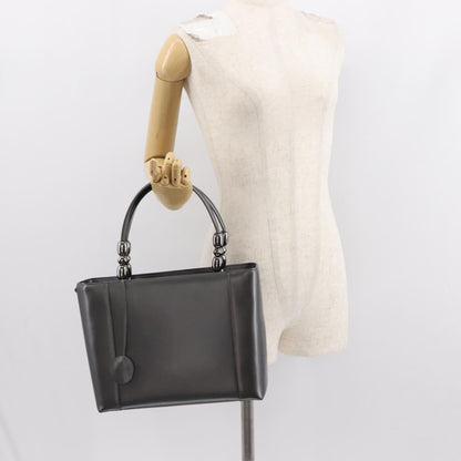 Christian Dior Vintage Handbag Leather, GRAY, LEATHER, Handbag