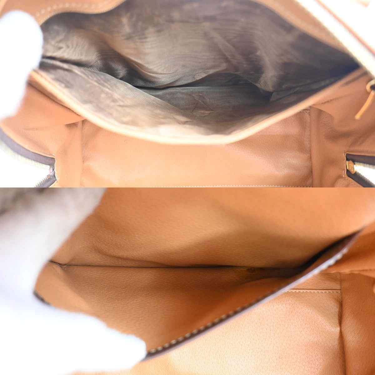 Celine Macadam Handbag Macadam with leather, BROWN, PVC, Handbag