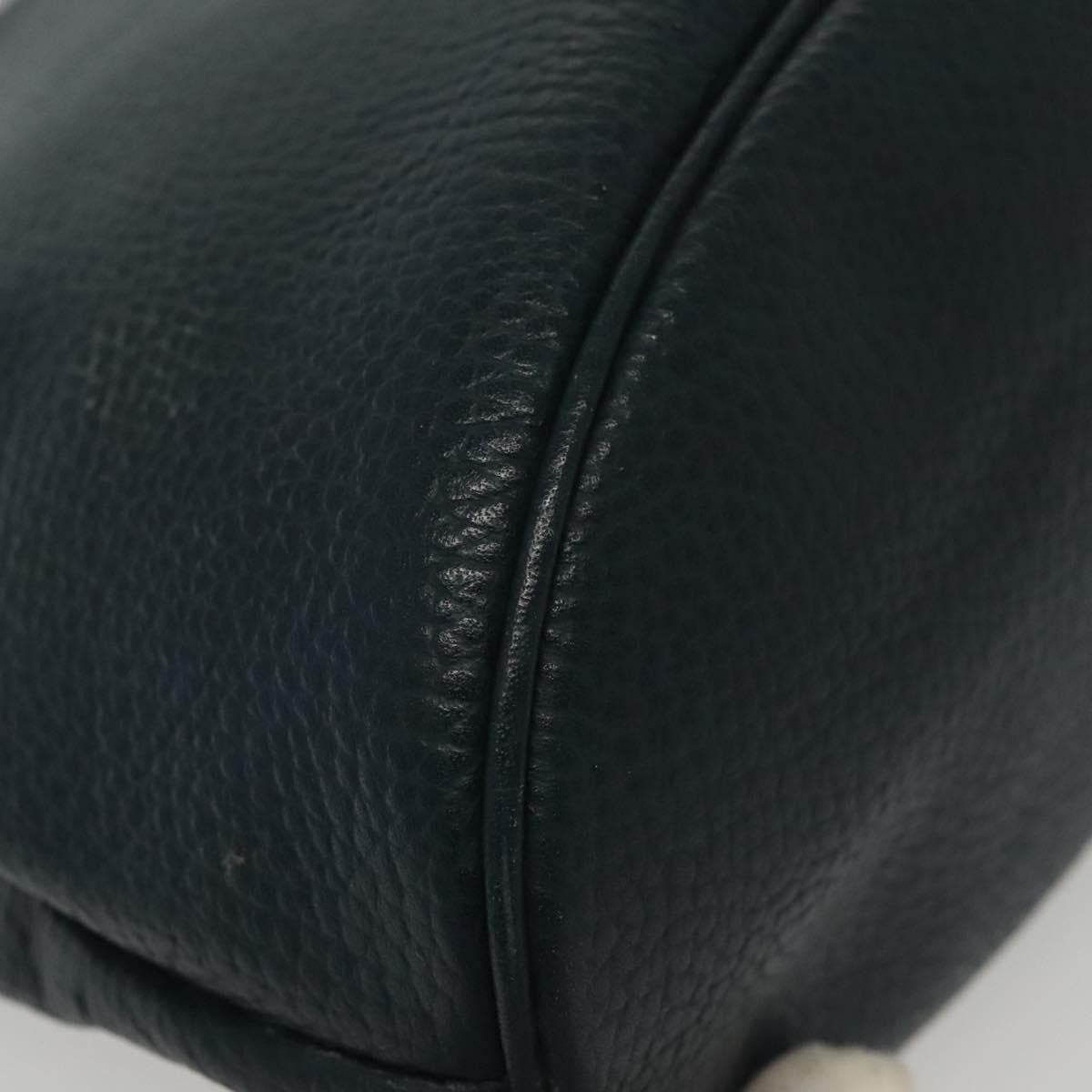 Christian Dior Vintage Handbag Leather, NAVY, LEATHER, Handbag