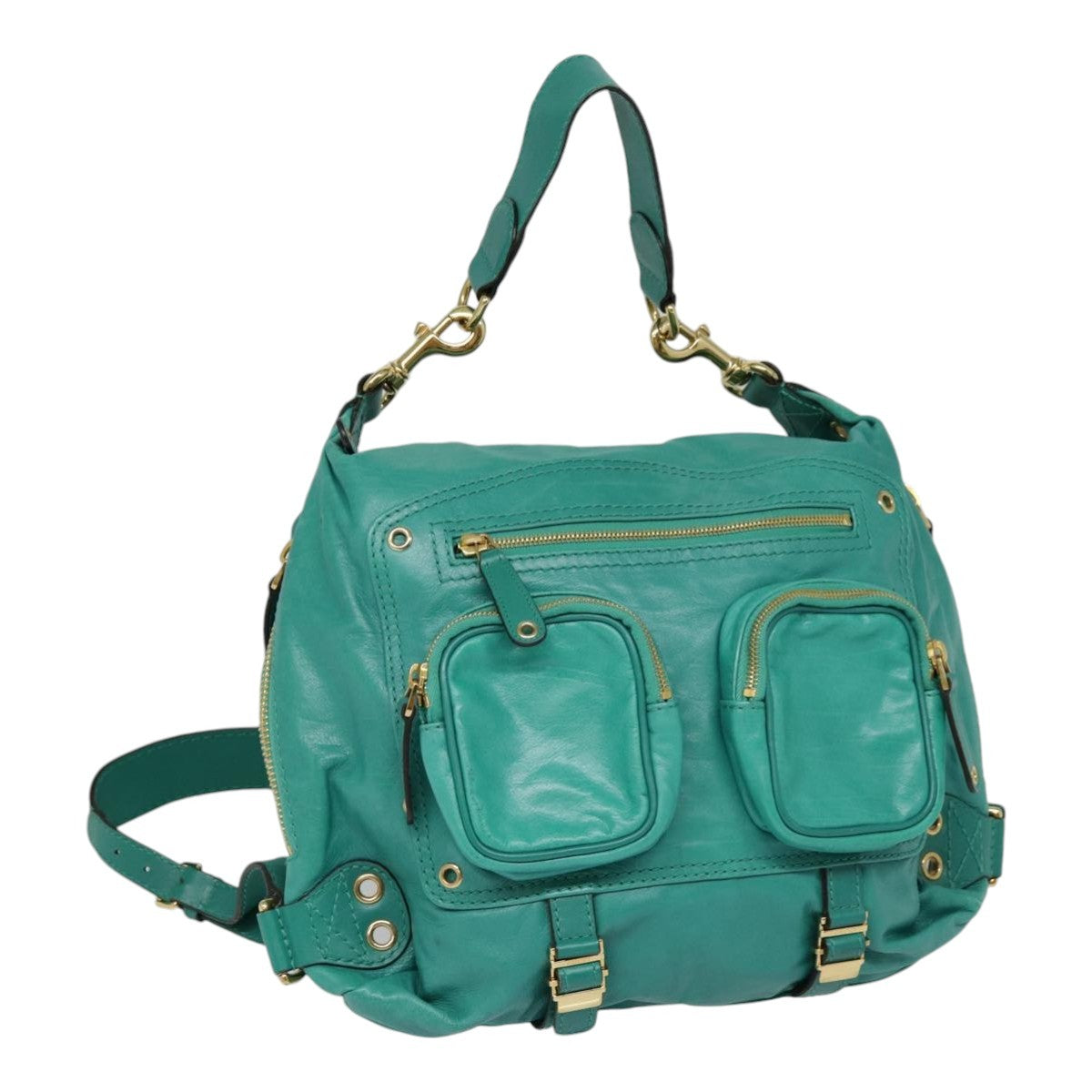 Gucci Darwin Convertible Backpack Leather, GREEN, LEATHER, Backpack