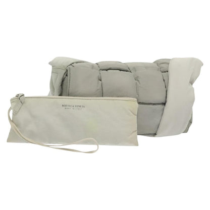 Bottega Veneta Padded Tech Cassette Crossbody Bag Intrecciato Nylon, GRAY, NYLON, Crossbody bag