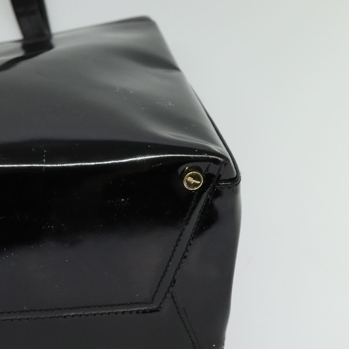 Salvatore Ferragamo Vintage Convertible Tote Patent leather, BLACK, PATENT_LEATHER, Tote bag