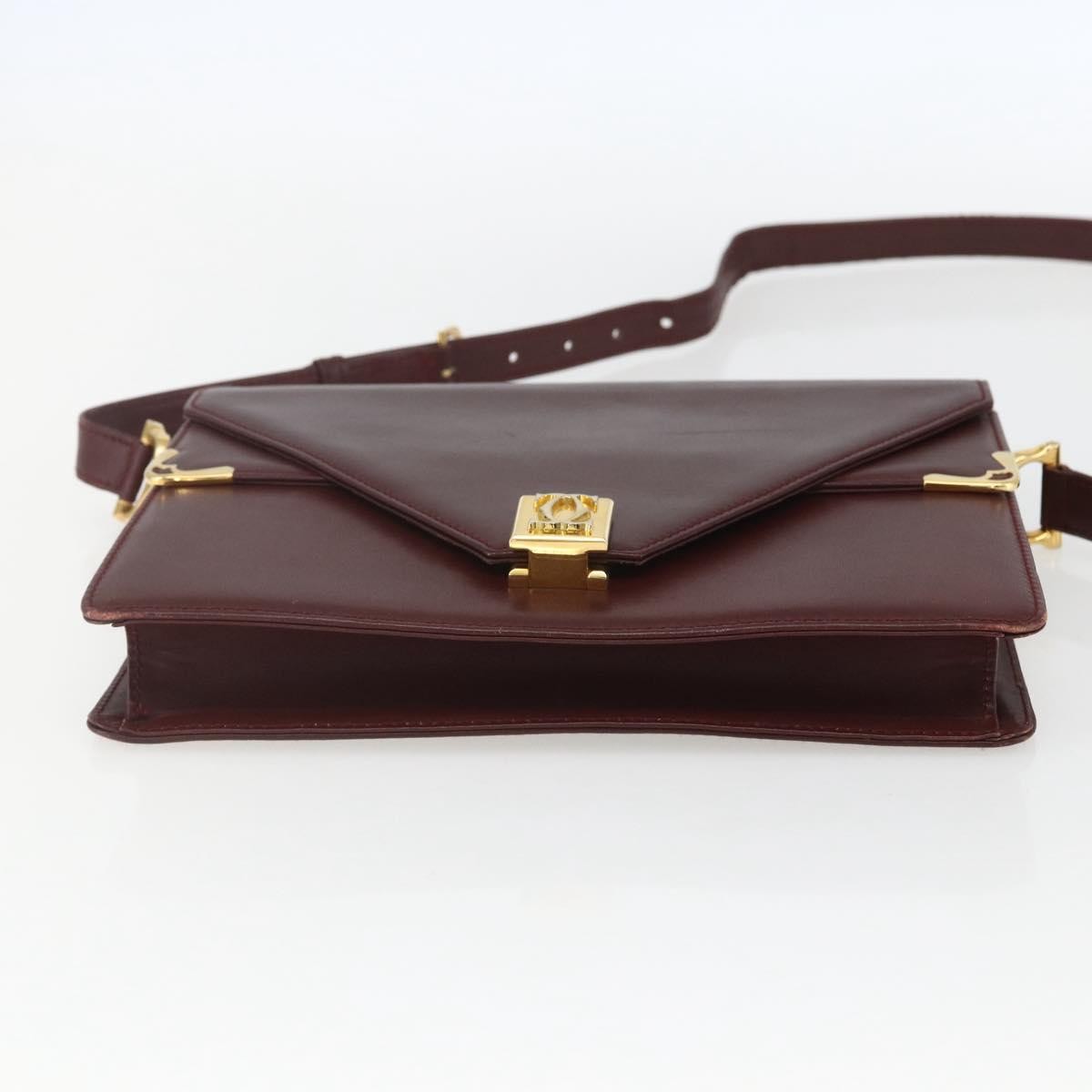 cartier Must de Cartier Shoulder Bag Leather, BURGUNDY, LEATHER, Shoulder bag