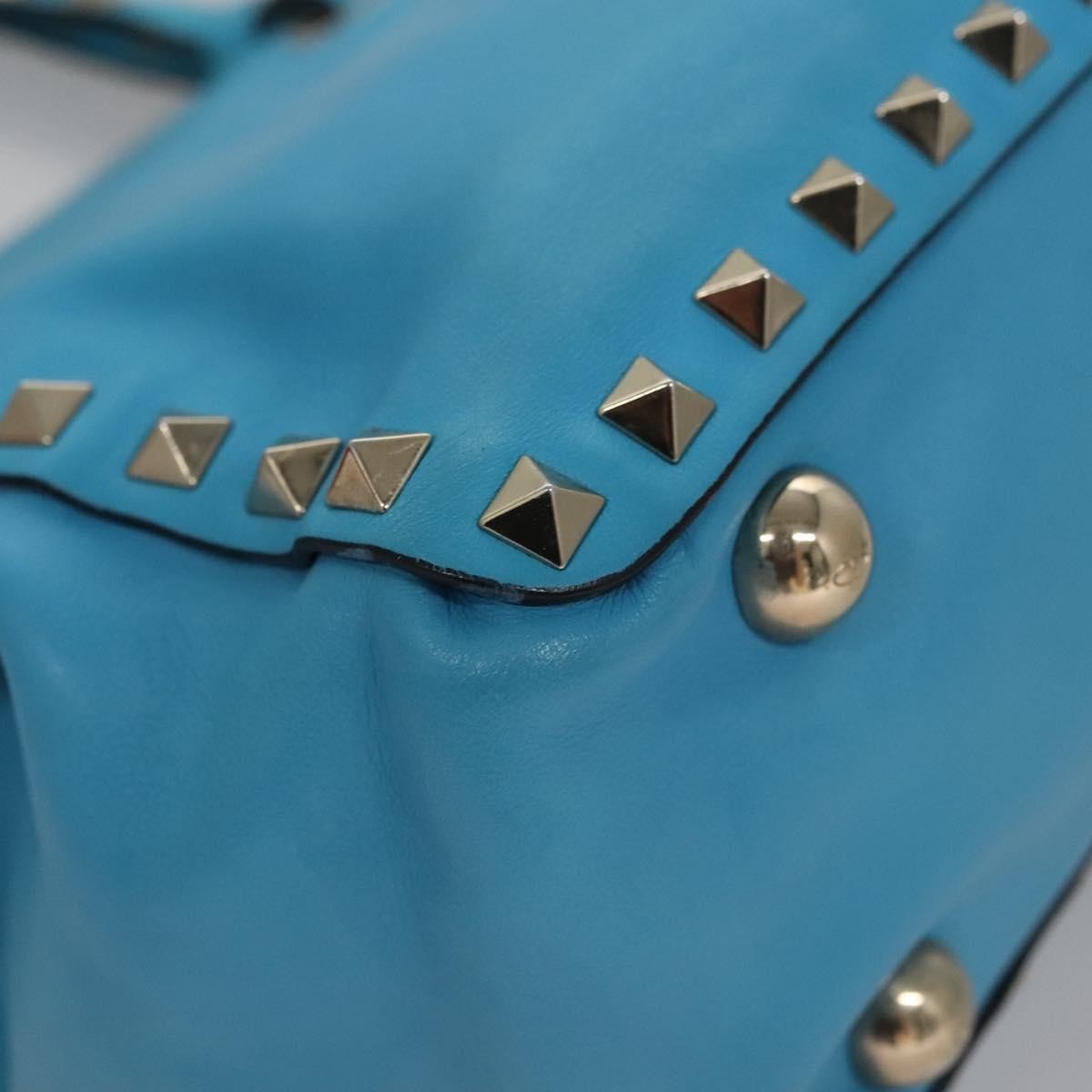 Valentino Garavani Rockstud Tote Soft Leather, BLUE, LEATHER, Tote bag