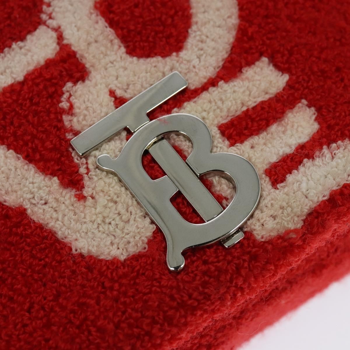 Burberry Lola Shoulder Bag Pile, RED, COTTON, Shoulder bag