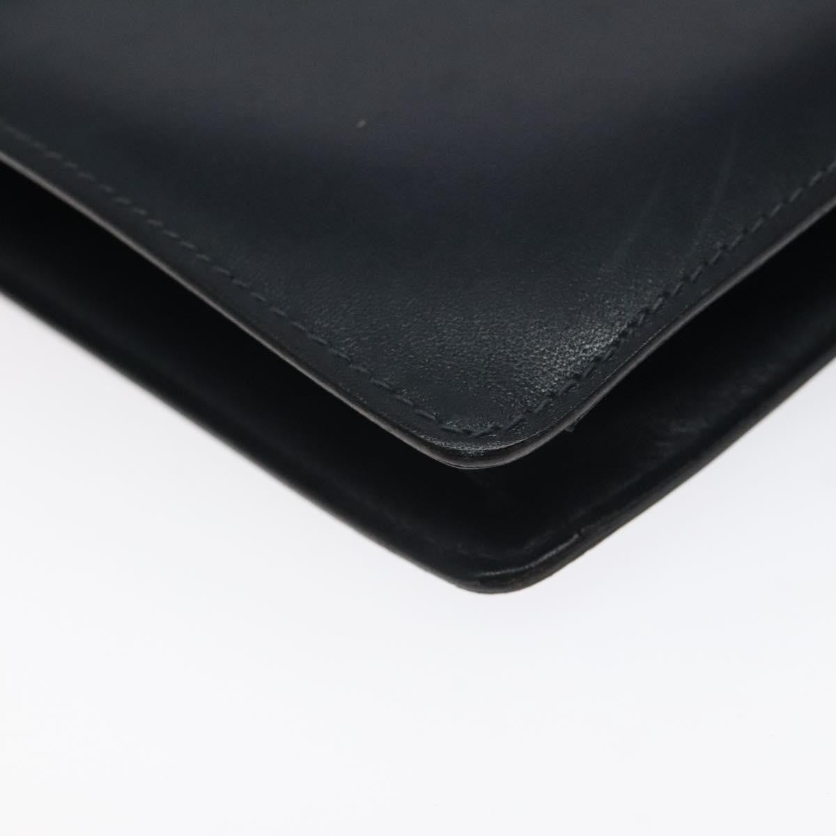 Celine Flap Shoulder Bag Leather, NAVY, LEATHER, Shoulder bag