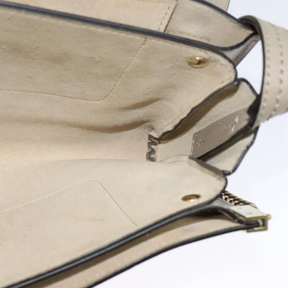 Chloe Faye Shoulder Bag Leather and Suede, Beige, Leather, Shoulder Bag