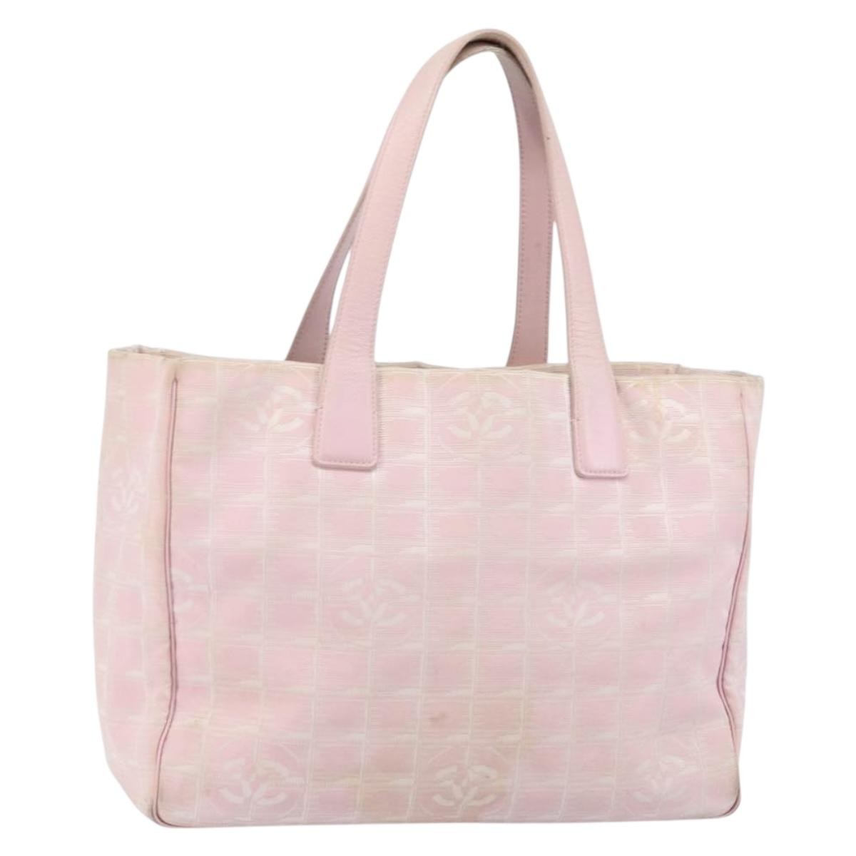Chanel Travel Line Tote Nylon, PINK, NYLON, Tote bag