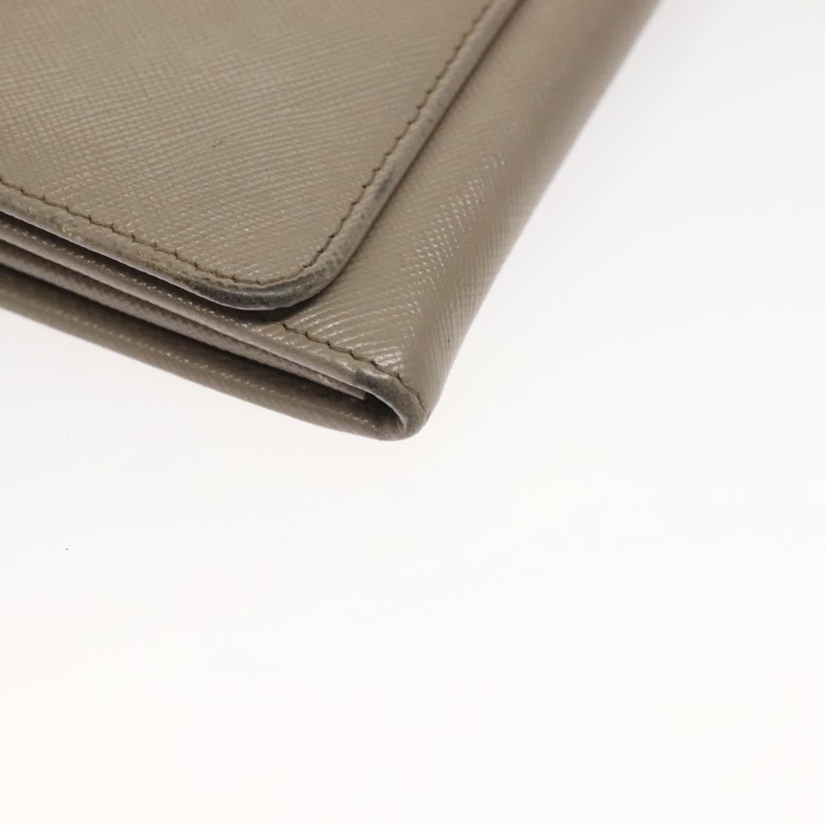 Prada Wallet on Strap Saffiano Leather, BEIGE, LEATHER, Shoulder bag