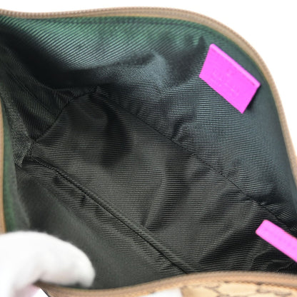 Gucci Vintage Boat Pochette GG Canvas, BROWN, CANVAS, Clutche & pouche