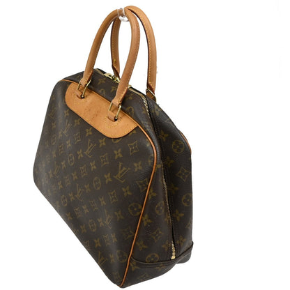 Louis Vuitton Deauville Handbag Monogram Canvas, BROWN, LEATHER, Handbag