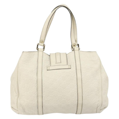 Gucci New Ladies Web Tote Guccissima Leather, WHITE, LEATHER, Tote bag
