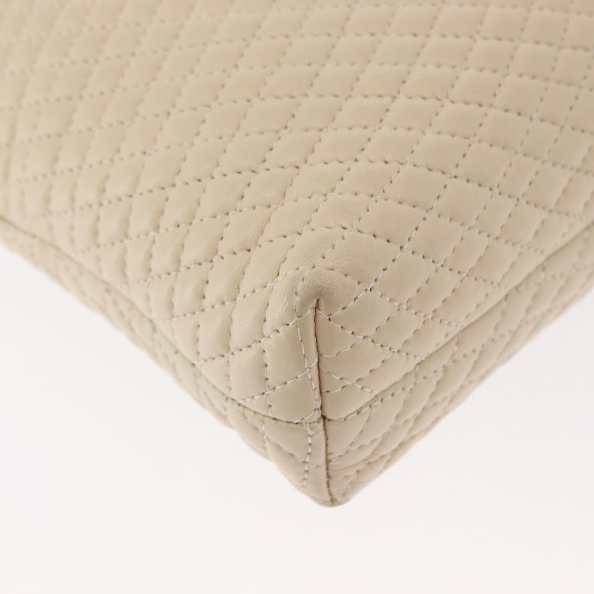 Bally Vintage Chain Shoulder Bag Quilted Leather, BEIGE, LEATHER, Shoulder bag