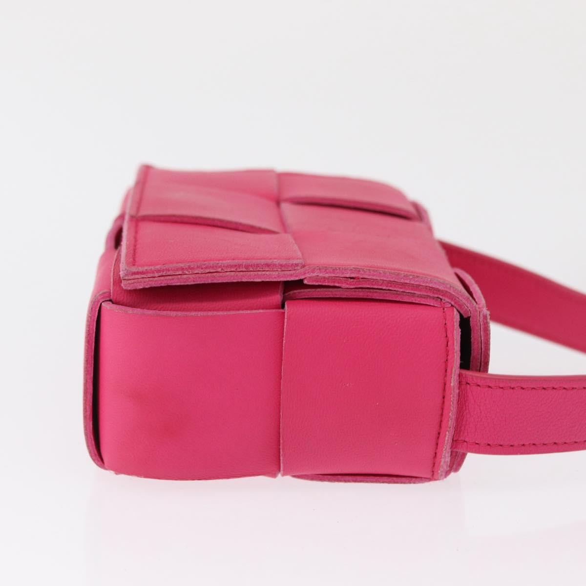 Bottega Veneta Cassette Crossbody Bag Maxi Intrecciato Leather, PINK, LEATHER, Clutche & pouche