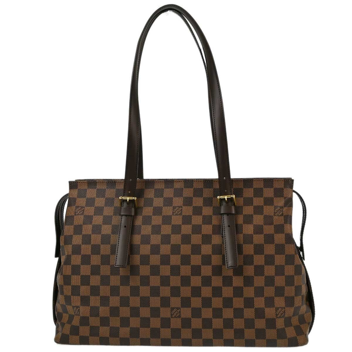 Louis Vuitton Chelsea Handbag Damier, BROWN, CANVAS, Tote bag
