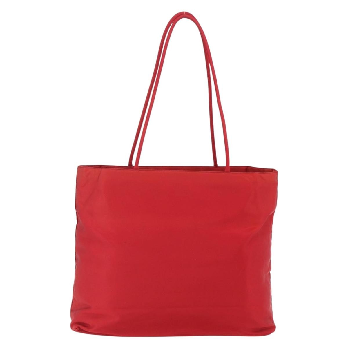 Prada Vintage Zip Tote Tessuto, RED, NYLON, Tote bag