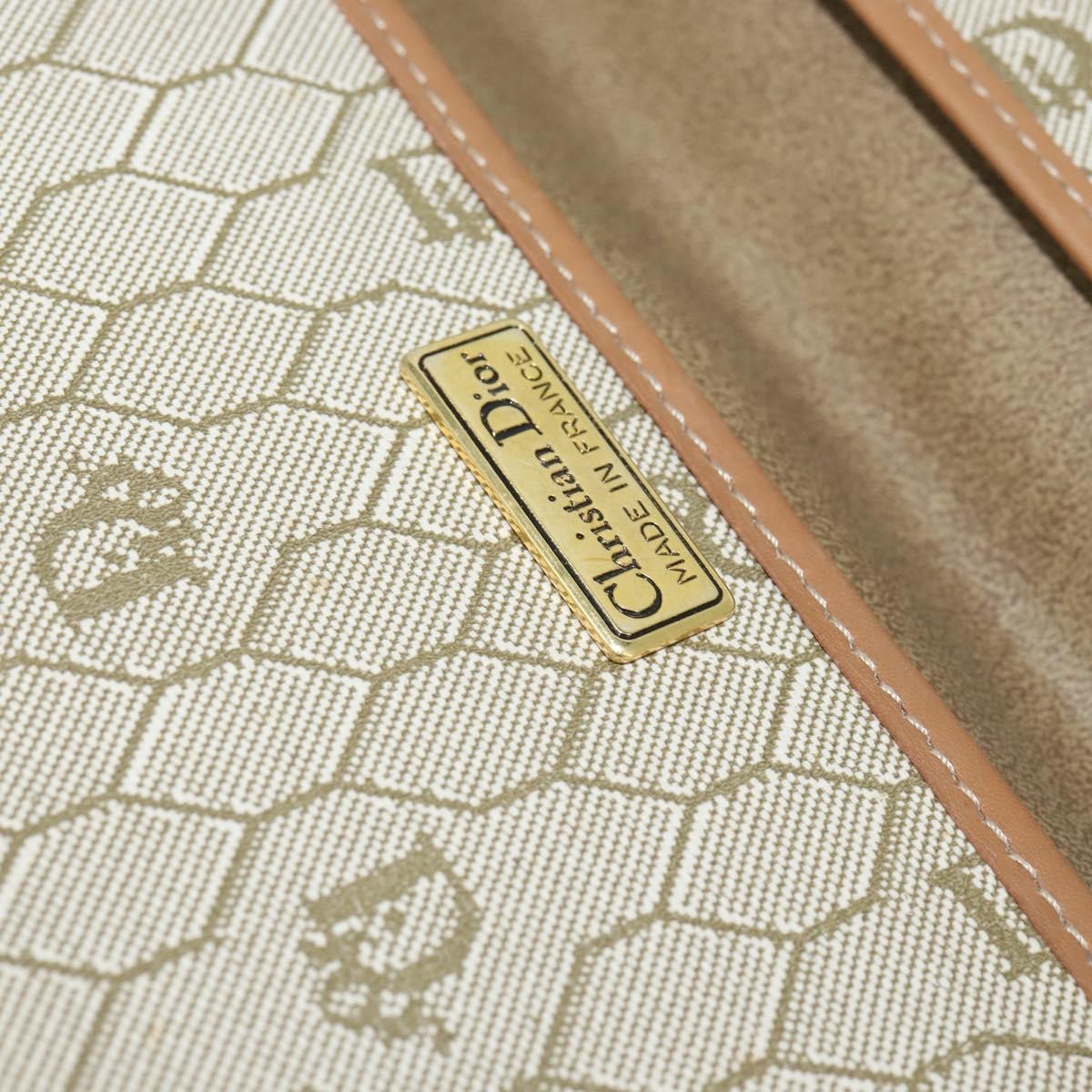 Christian Dior Vintage honeycomb clutch Canvas, BEIGE, CANVAS, Clutche & pouche