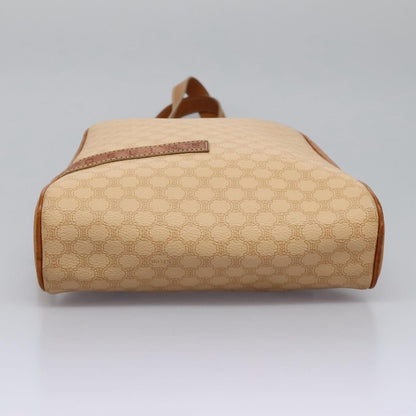 Celine Vintage Macadam Backpack Canvas and Leather, BEIGE, CANVAS, Backpack