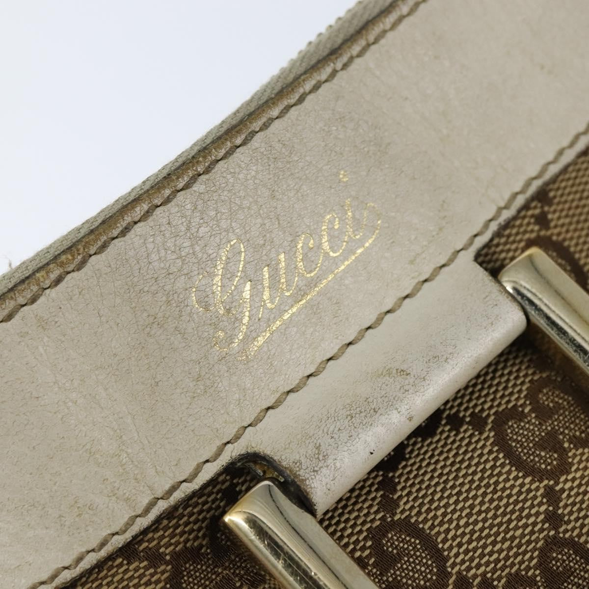 Gucci D Ring Messenger Bag GG Canvas, BEIGE, CANVAS, Shoulder bag