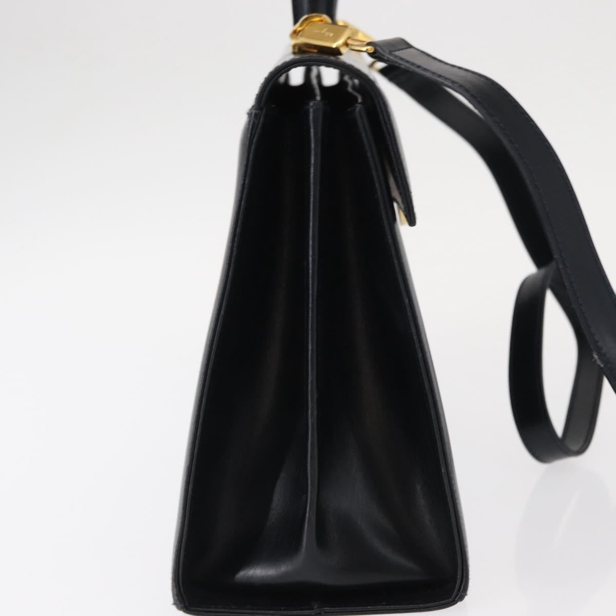 Salvatore Ferragamo Convertible Top Handle Bag Leather, NAVY, LEATHER, Handbag