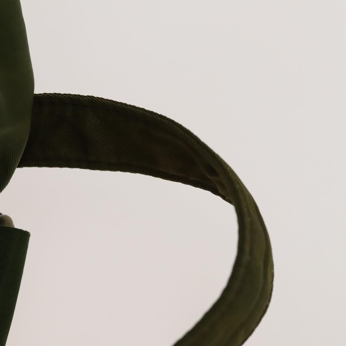 Prada Vela Double Front Pocket Backpack Tessuto with Saffiano Leather, KHAKI, NYLON, Backpack