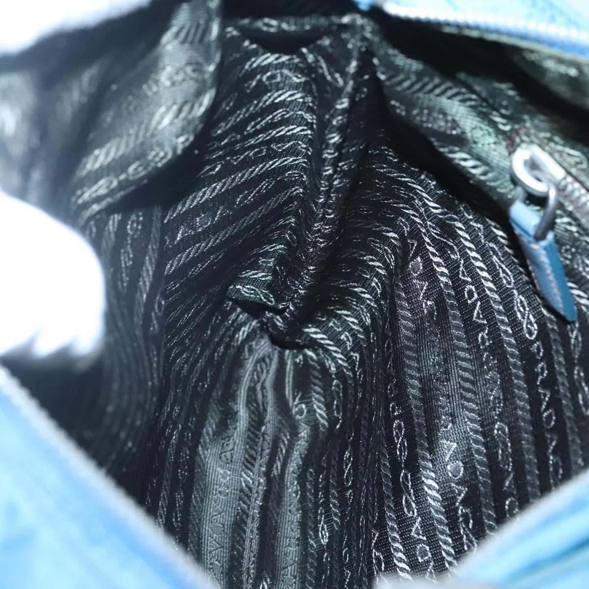 Prada Flat Messenger Bag Tessuto, BLUE, NYLON, Shoulder bag