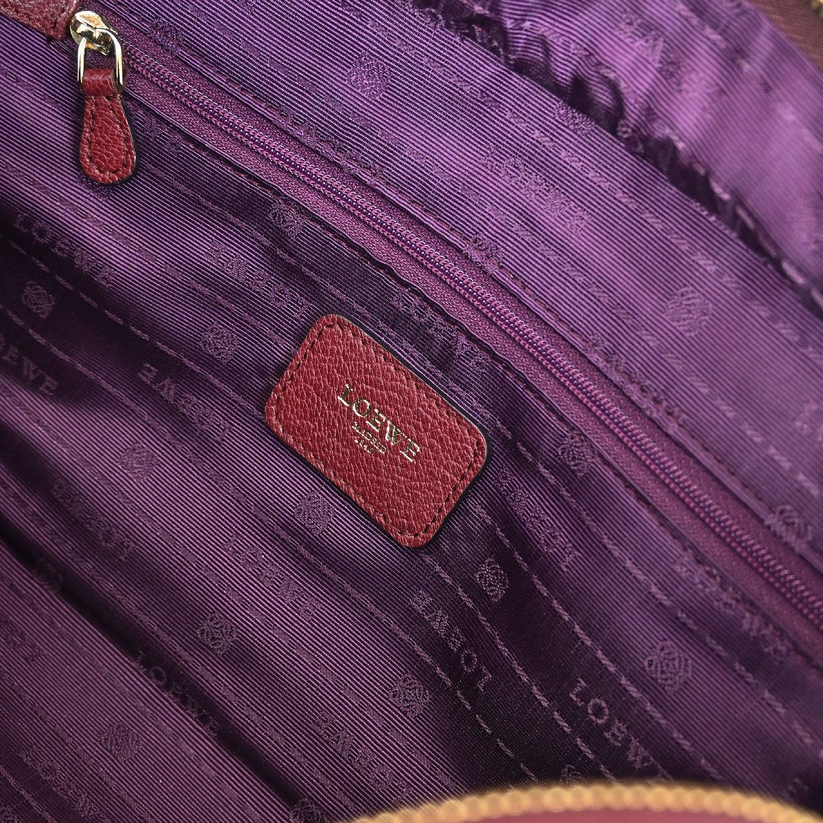 Loewe Amazona Bag Leather, BURGUNDY, LEATHER, Handbag