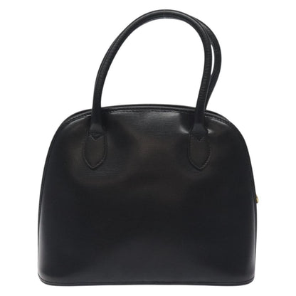 Celine Circle Logo Handbag Leather, BLACK, LEATHER, Handbag