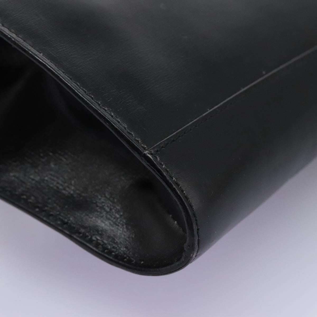 Celine Vintage Circle Logo Crossbody Bag Leather, BLACK, LEATHER, Crossbody bag