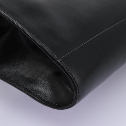 Celine Vintage Circle Logo Crossbody Bag Leather, BLACK, LEATHER, Crossbody bag