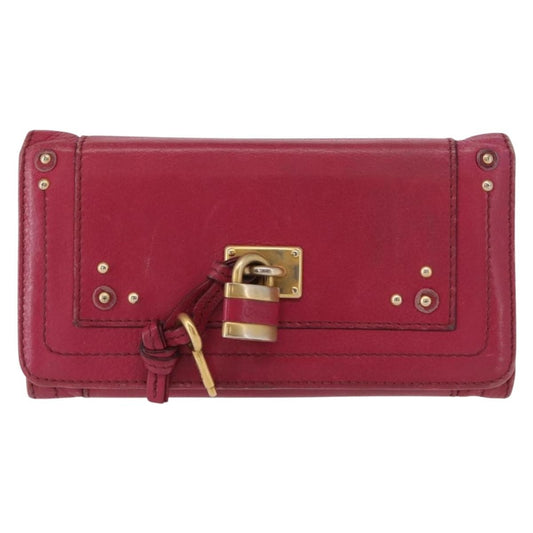 Chloe Paddington Wallet Leather, PINK, LEATHER, Wallets