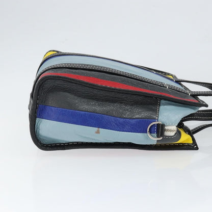 Balenciaga Bazar Convertible Tote Striped Leather, MULTICOLOUR, LEATHER, Tote bag