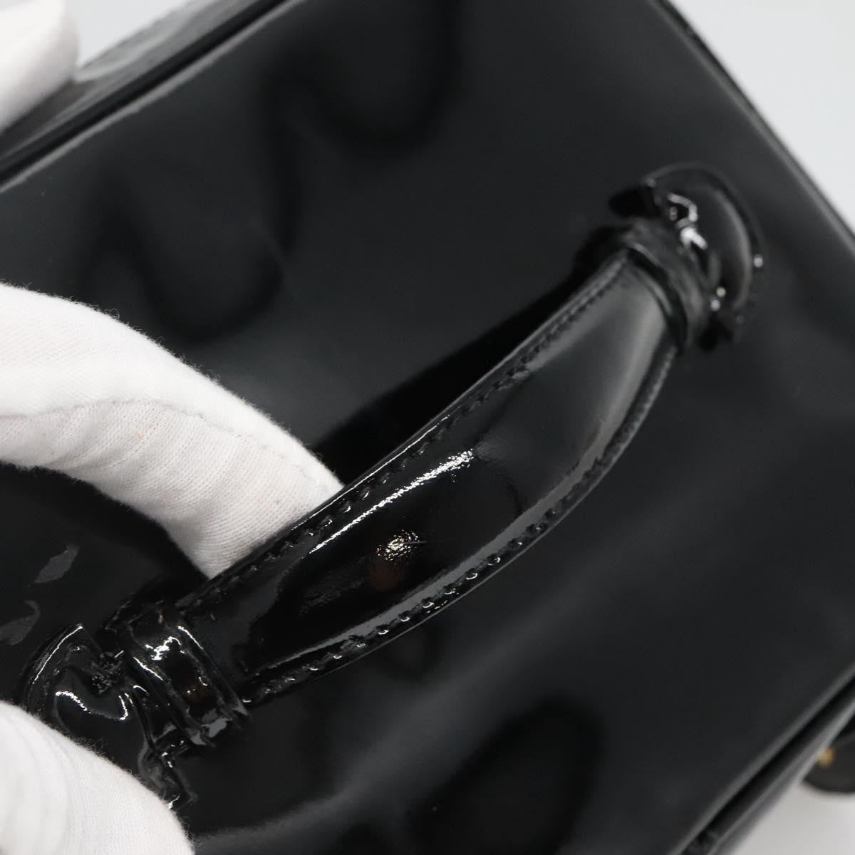 Chanel Vanity pouch Leather, BLACK, PATENT_LEATHER, Toiletry Case
