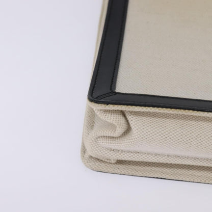 Balenciaga Navy Pochette Canvas and Leather, WHITE, CANVAS, Clutche & pouche