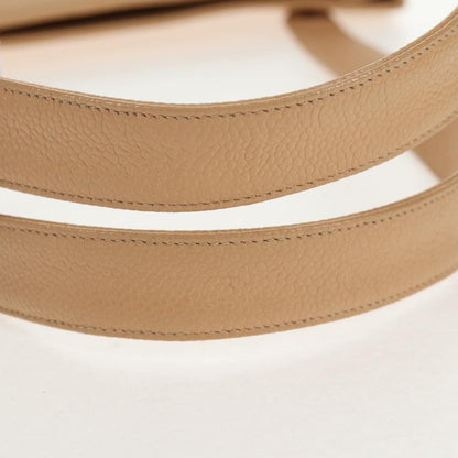 Chanel Coco Mark Leather, BEIGE, LEATHER, Handbag