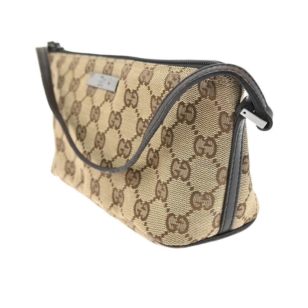 Gucci Vintage Boat Pochette GG Canvas, BROWN, CANVAS, Clutche & pouche