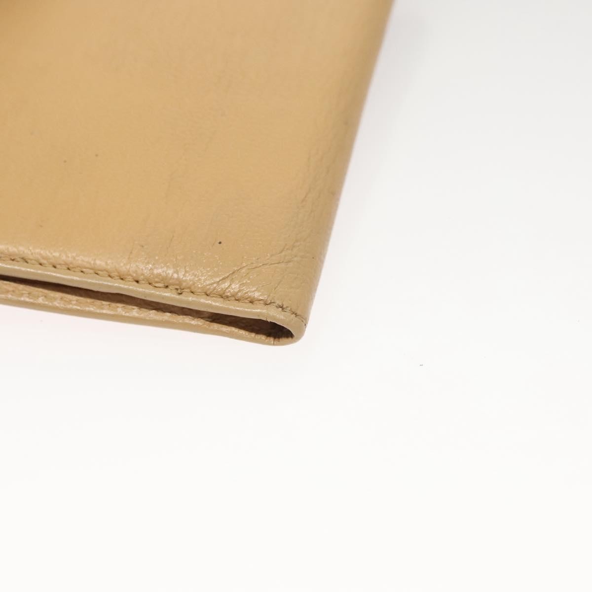 Chanel CC Card Case Leather, BEIGE, LEATHER, Card Holders