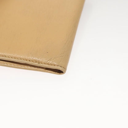 Chanel CC Card Case Leather, BEIGE, LEATHER, Card Holders