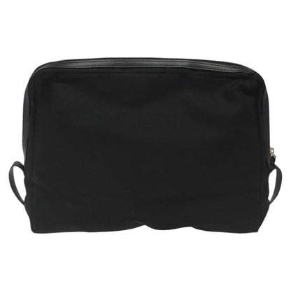 Versace Vintage Zip Pouch Canvas, BLACK, CANVAS, Clutche & pouche