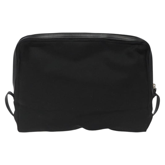 Versace Vintage Zip Pouch Canvas, BLACK, CANVAS, Clutche & pouche