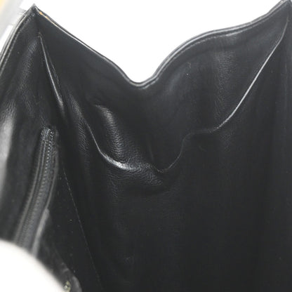 Salvatore Ferragamo Gancini Shoulder Bag Leather, BLACK, LEATHER, Shoulder bag