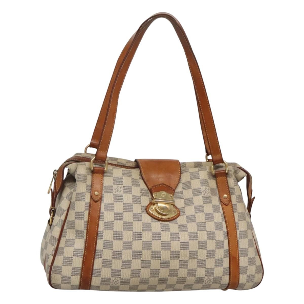 Louis Vuitton Stresa Handbag Damier, WHITE, CANVAS, Tote bag