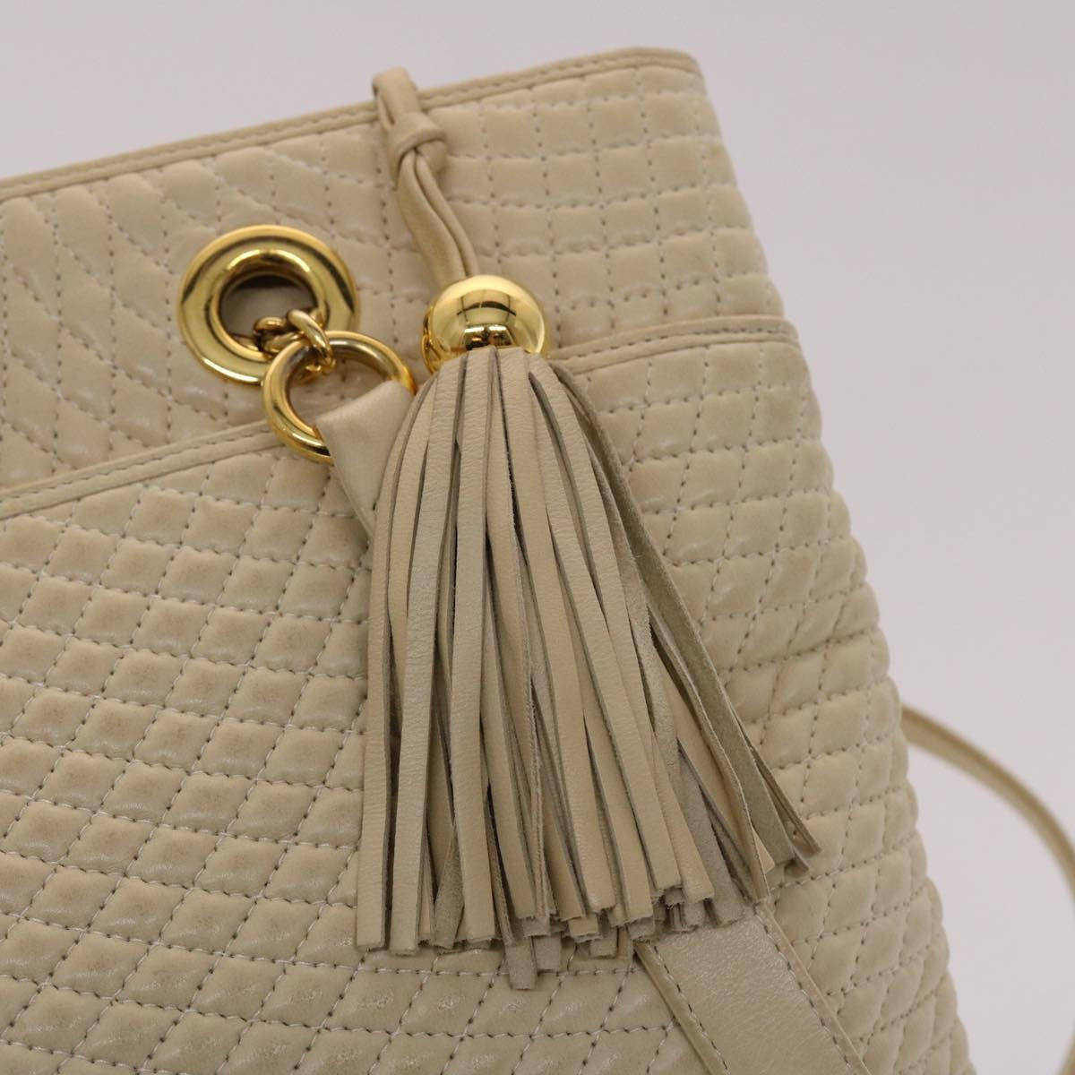 Bally Vintage Shoulder Bag Leather, BEIGE, LEATHER, Shoulder bag