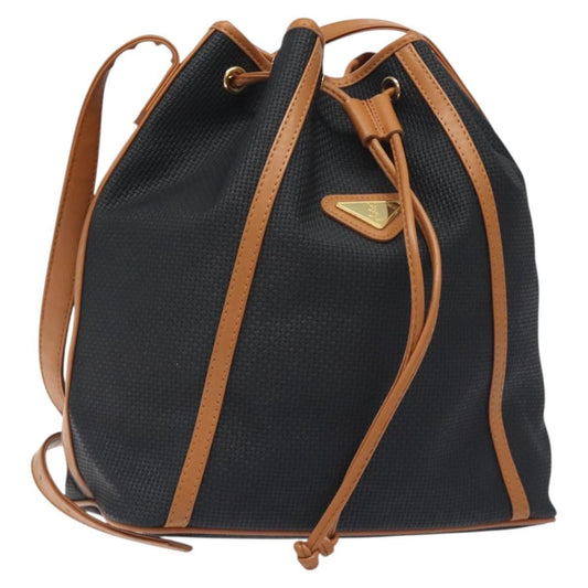 Saint Laurent Vintage Shoulder Bag Canvas, BLACK, CANVAS, Shoulder bag