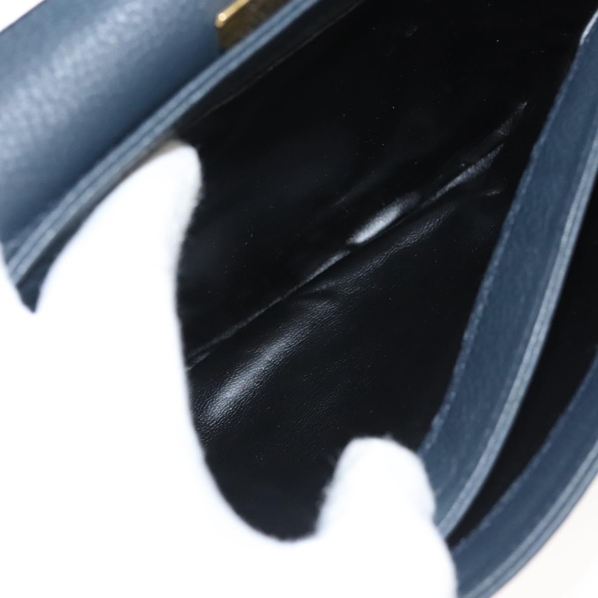 Bally Vintage Shoulder Bag Leather, Navy, Leather, Handbag