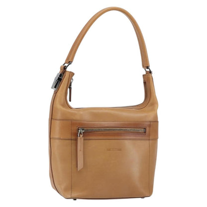 Gucci Vintage Handbag Leather, BROWN, LEATHER, Handbag